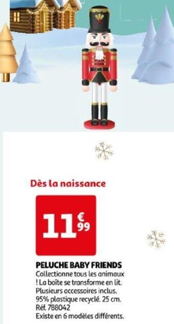 Auchan PELUCHE BABY FRIENDS Collectionne tous les animaux offre