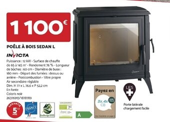 Bricomarché POÊLE À BOIS SEDAN L offre