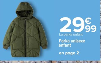 Carrefour Parka unisexe enfant offre
