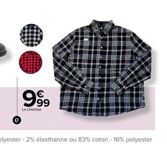 Carrefour Chemise a carreaux femme offre