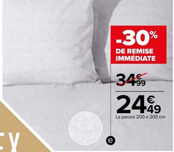 Carrefour La parure 200 x 200 cm offre