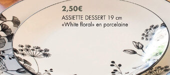 E.Leclerc ASSIETTE DESSERT 19 cm offre