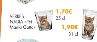 E.Leclerc VERRES NADIA «Pet Mania Gatto>> offre