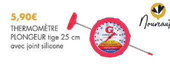 E.Leclerc THERMOMÈTRE PLONGEUR tige 25 cm avec joint silicone offre