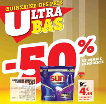 DETERGENT VAISSELLE MACHINE TOUT IN 1 SUN