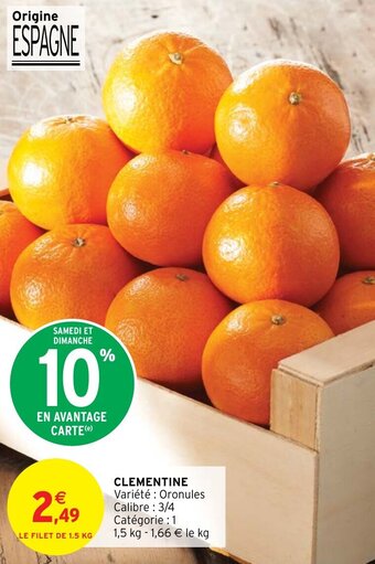 Intermarché CLEMENTINE offre