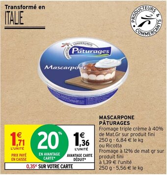 Intermarché MASCARPONE PÂTURAGES offre