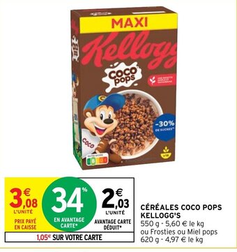 Intermarché CÉRÉALES COCO POPS KELLOGG'S offre