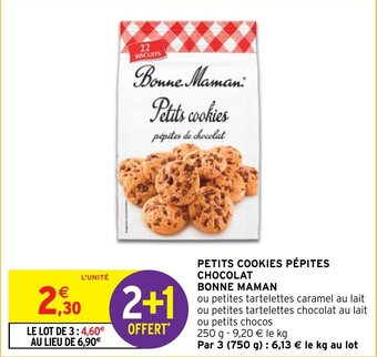 Intermarché PETITS COOKIES PÉPITES CHOCOLAT BONNE MAMAN offre