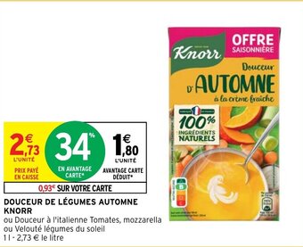 Intermarché DOUCEUR DE LÉGUMES AUTOMNE KNORR offre