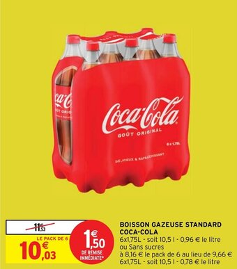 Intermarché BOISSON GAZEUSE STANDARD COCA-COLA offre