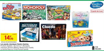 Intermarché Les grands classiques Hasbro Gaming offre
