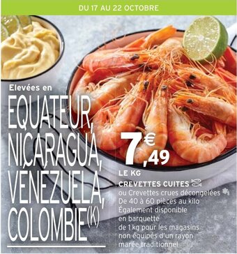 Intermarché CREVETTES CUITES offre