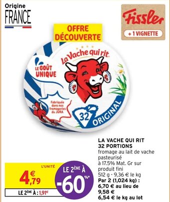 Intermarché Hyper LA VACHE QUI RIT 32 PORTIONS offre