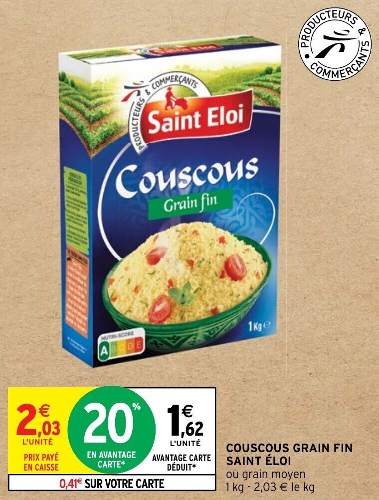 Promo COUSCOUS GRAIN FIN SAINT ÉLOI chez Intermarché Hyper