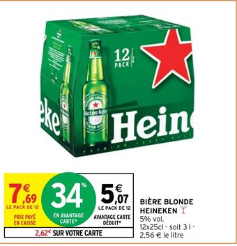 Intermarché Hyper BIÈRE BLONDE HEINEKEN offre