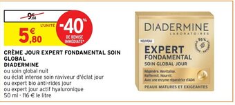 Intermarché Hyper CRÈME JOUR EXPERT FONDAMENTAL SOIN GLOBAL DIADERMINE offre