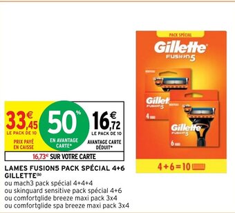 Intermarché Hyper LAMES FUSION5 PACK SPÉCIAL 4+6 GILLETTE (b) offre