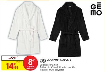 ROBE DE CHAMBRE ADULTE GEMO