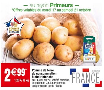 Cora x Carrefour Pomme de terre de consommation à chair blanche offre