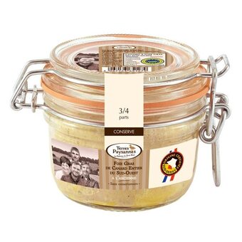 Carrefour Terres paysannes foie gras de canard entier offre