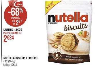 Casino Supermarchés Ferrero nutella biscuits offre