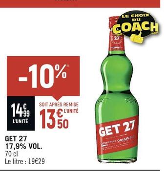 Petit Casino Get 27 get 27 17,9% vol offre