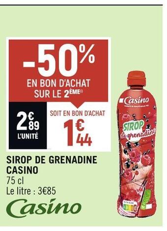 Petit Casino Casino sirop de grenadine offre