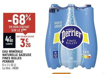Petit Casino Perrier eau minérale naturelle gazeuse fines bulles offre