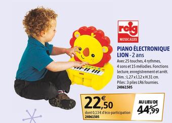 JouéClub Reig musicales piano électronique lion offre