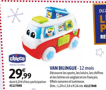 JouéClub Chicco van bilingue offre