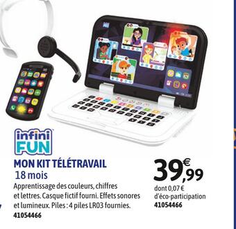 JouéClub Infini fun mon kit télétravail offre