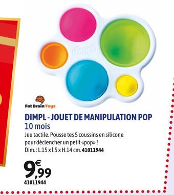 JouéClub Fat brain toys dimpl - jouet de manipulation pop offre