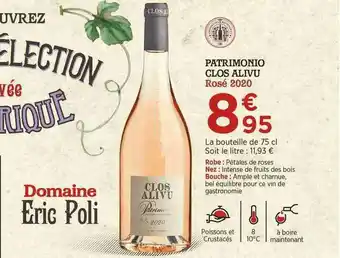 Bi1 Patrimonio Clos Alivu Rosé 2020 offre