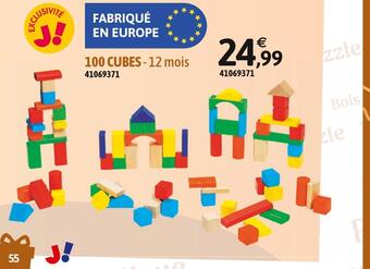 JouéClub L'atelier du bois 100 cubes offre