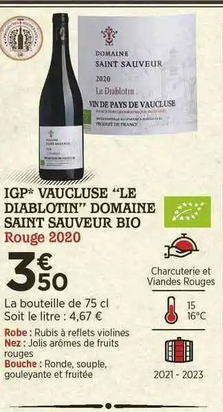 Bi1 Igp Vaucluse offre
