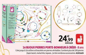 JouéClub Janod 16 bijoux pierres porte-bonheur à créer offre