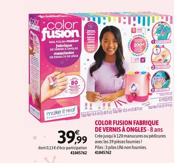 JouéClub Color fusion fabrique de vernis à ongles offre