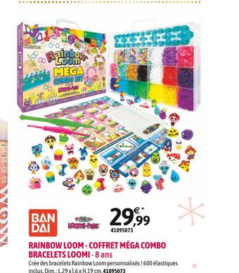 JouéClub Bandai rainbow loom - coffret méga combo bracelets loomi offre