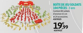 JouéClub Boîte de jeu soldats 104 pièces offre