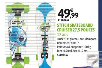 JouéClub Stitch skateboard cruiser 27,5 pouces offre