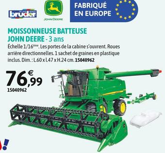 Promo Bruder moissonneuse batteuse john deere chez JouéClub