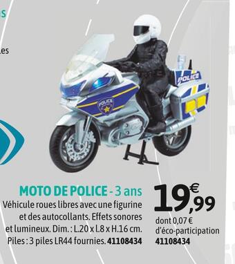 JouéClub Team city moto de police offre