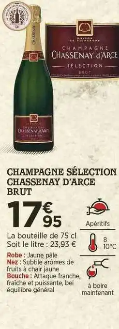 Bi1 Champagne Sélection Chassenay D'arce Brut offre