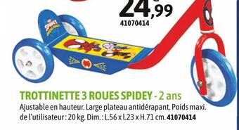JouéClub Trottinette 3 roues spidey offre