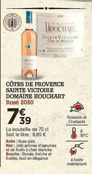 Maximarché Côtes De Provence Sainte Victoire Domaine Houchart Rosé 2020 offre