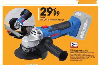 ALDI Meuleuse Sans Fil 40 V offre