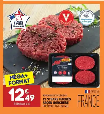 ALDI 12 Steaks Hachés Facon Bouchére offre