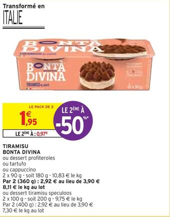 Intermarché Bonta divina tiramisu offre