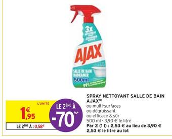 Intermarché Ajax spray nettoyant salle de bain (b) offre